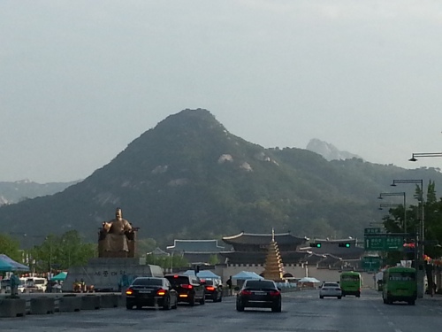 Mountain (Ingwansan? Ansan?) on the drive to Ansan.  Close by Ansan anyhow.
